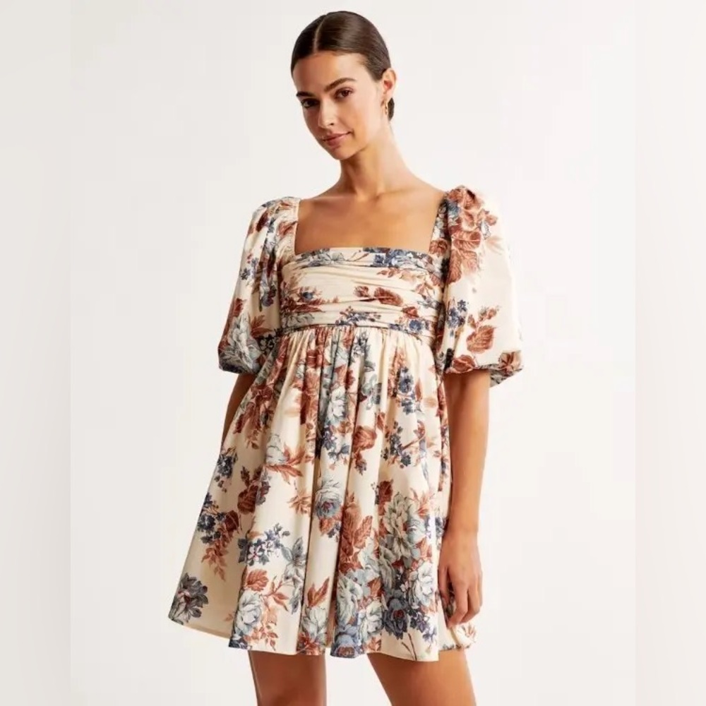 Abercrombie Emerson Poplin Puff Sleeve Dress